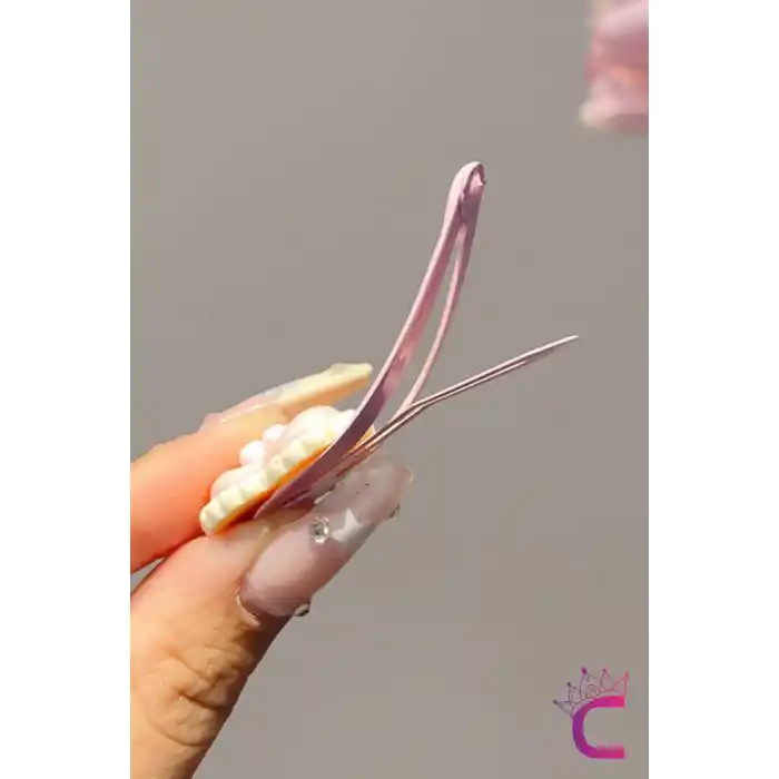 4lü Çilekli Çıt Çıt Kız Çocuk Toka Seti Pembe - Yumuşak Çıtçıt Bebek Saç Tokası Çıtçıtlı Toka