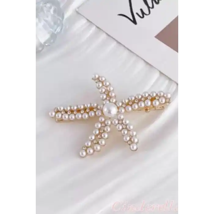 4lü İncili Yıldızlı Toka Seti - Yeni Sezon Lüks Toka Seti