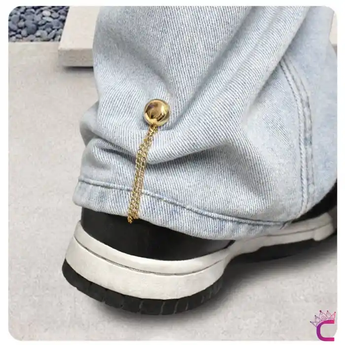 4lü Mıknatıslı Pantolon Paça Kısaltma Klipsi Gold - Etek Tişört Beli Uzunluk Daraltma Aparatı Broş