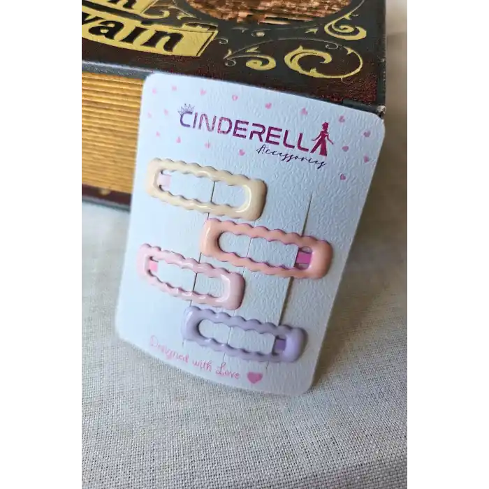 4lü Parlak Soft Renkli Tırtıklı Model Çıtçıtlı Toka Seti 4cm - Kız Çocuk Bebek Çıt Çıt Saç Tokası