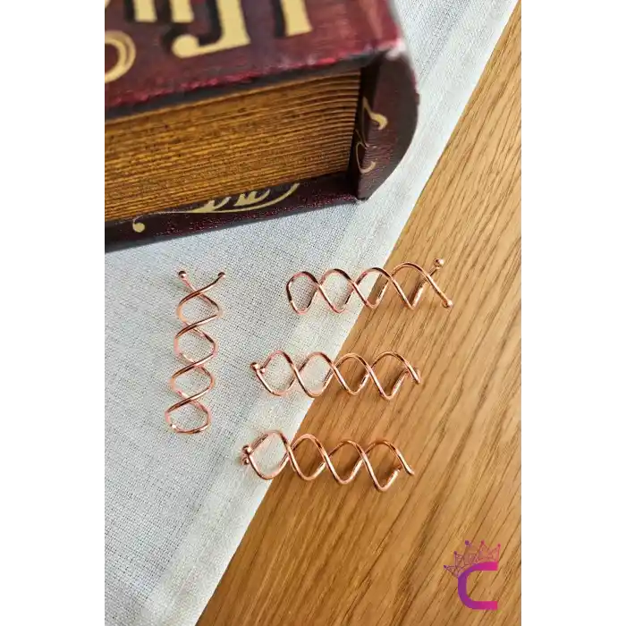 4lü Rose Gold Gizli Spin Topuz Tokası Metal - Kalın Gür Saç için Hızlı Kolay Topuz Yapma Aparatı