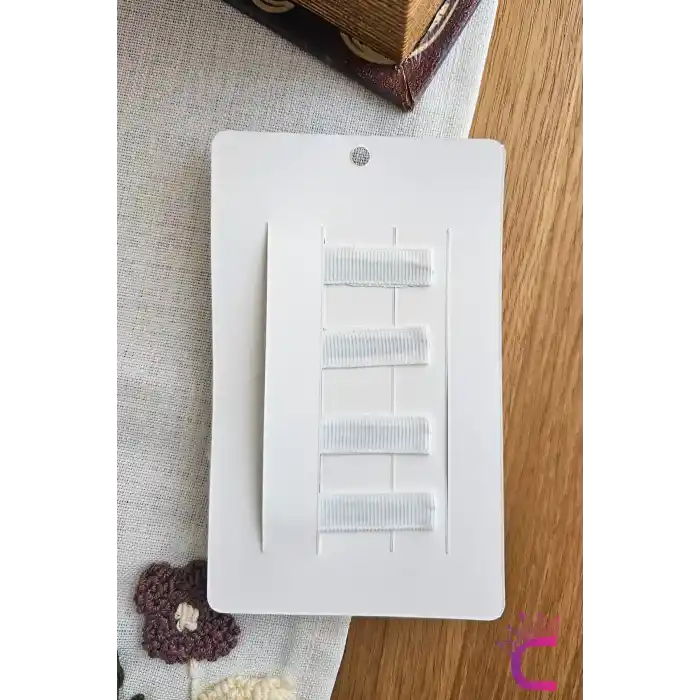 4lü Şık Kombin Soft Bej Renkli Kız Bebek Yumuşak Pens Toka Seti - Çocuk Kurdeleli Fiyonk Saç Tokası