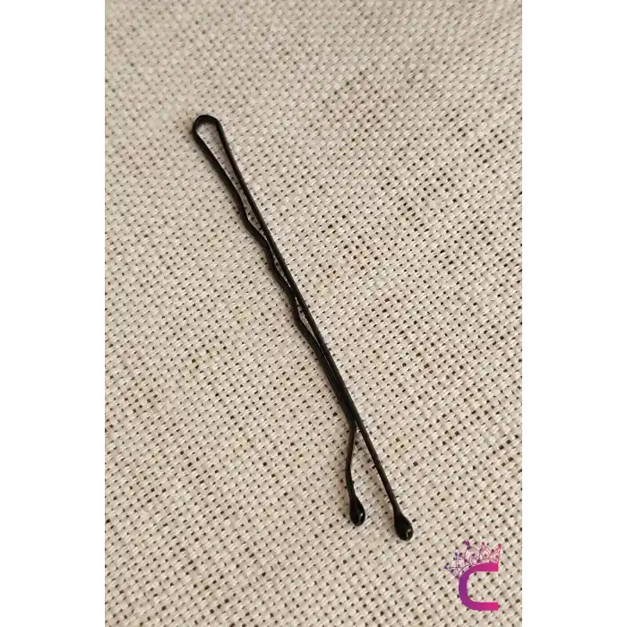 50li Siyah Renk Tel Toka 5cm - Yumuşak Uçlu Acıtmaz Kadın Tel Saç Tokası