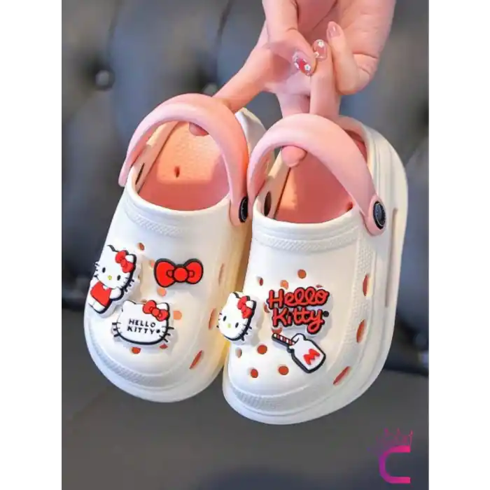 6lı Hello Kitty Çocuk Terlik Süsü Seti Jibbitz - Cross Charm Terlik Süsleri Crocks Aksesuar