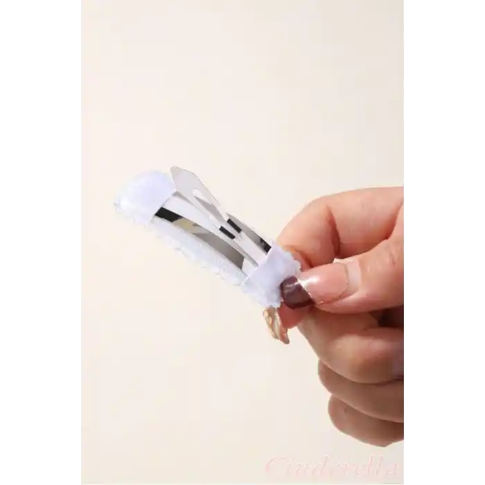 6lı Özel Seri Nakışlı Çiçekli Model Çocuk Çıt Çıt Toka Seti - Kız Bebek Çıtçıt Saç Toka Model-1