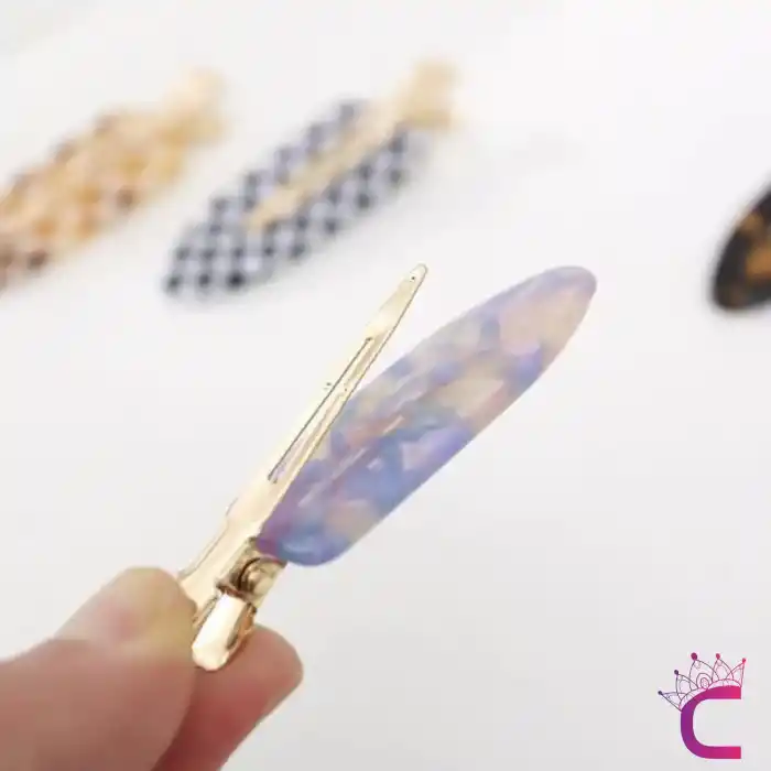 Asetat İz Yapmayan 2li Saç Makyaj Cilt Bakımı Klips Toka Seti - Kadın Kuaför Pens Saç Tokası Renk-1