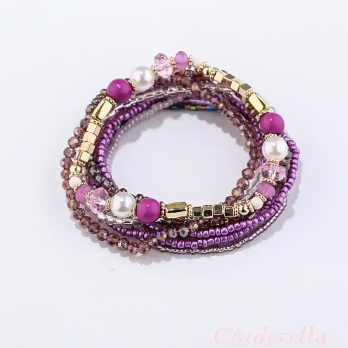 Bohemien Style Handmade Bileklik Seti 10 Parça - Trend Moda Bohem Bileklik Model-3