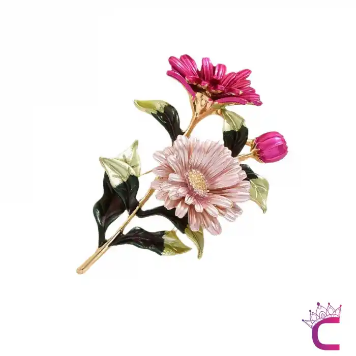 Dekoratif Kore Tarzı Çiçekli Kadın Broş Arkadaşa İş Hediyesi Hediyelik Elbise Ceket Yaka İğnesi Broş