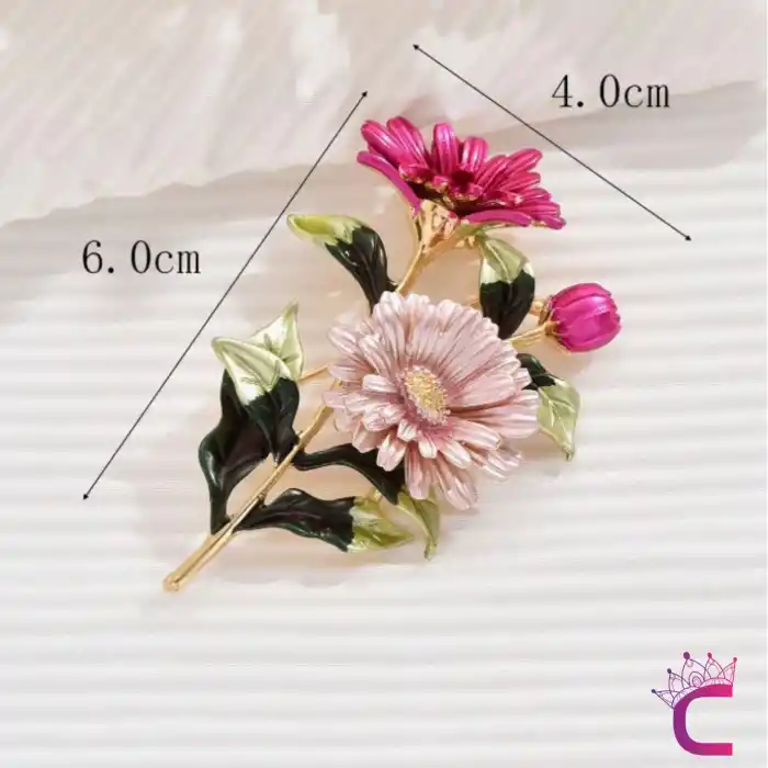 Dekoratif Kore Tarzı Çiçekli Kadın Broş Arkadaşa İş Hediyesi Hediyelik Elbise Ceket Yaka İğnesi Broş