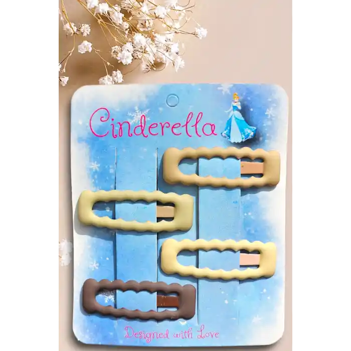 Dikdörtgen Model Mat Soft Renkli Çıtçıt Toka Seti - Çıt Çıt Saç Tokası - Kız Bebek Çıtçıtlı Yan Toka