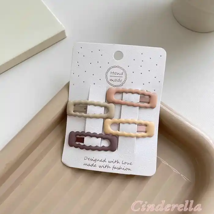 Dikdörtgen Model Mat Soft Renkli Çıtçıt Toka Seti - Çıt Çıt Saç Tokası - Kız Bebek Çıtçıtlı Yan Toka