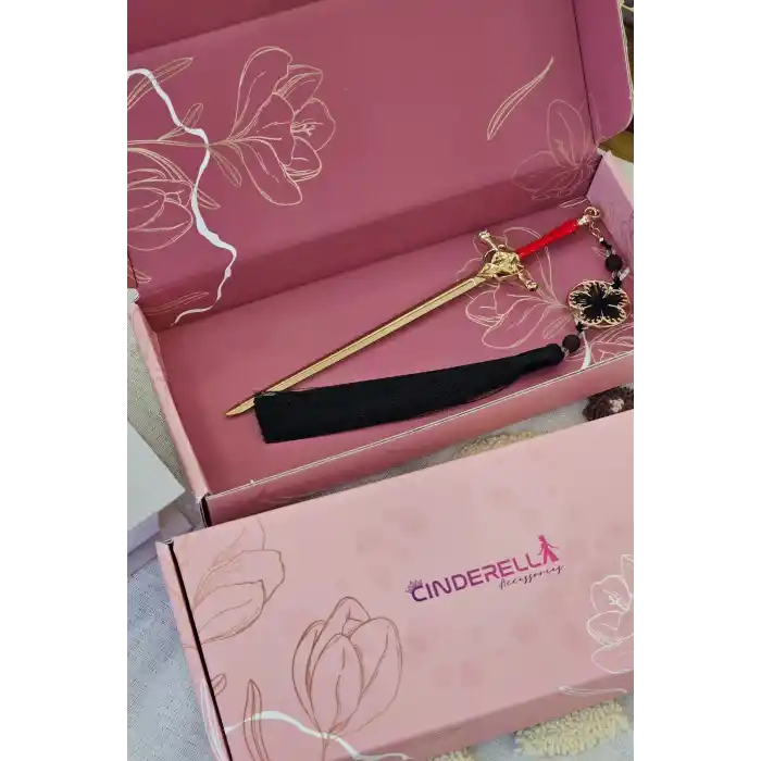 FLOWER Hediye Kutusu Pembe 3x10x22cm - Eşe Anneye Kadına Sevgiliye Arkadaşa Hediyelik Toka Kutusu