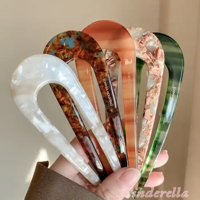 France Handmade Topuz Tokası 13cm - Lüks Kemik Saç Topuz Çubuğu - Yeni Sezon Çubuk Toka (Model-3)