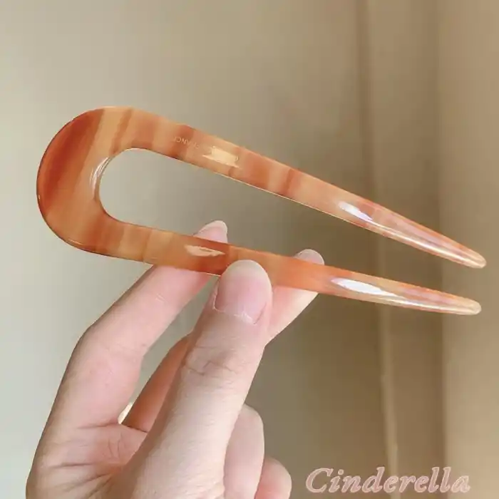 France Handmade Topuz Tokası 13cm - Lüks Kemik Saç Topuz Çubuğu - Yeni Sezon Çubuk Toka (Model-3)