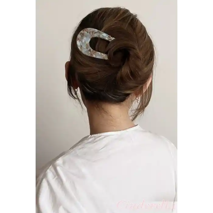 France Handmade Topuz Tokası 13cm - Lüks Kemik Saç Topuz Çubuğu - Yeni Sezon Çubuk Toka (Model-4)