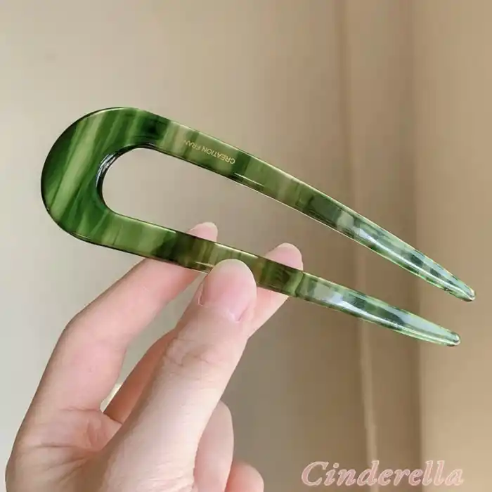 France Handmade Topuz Tokası 13cm - Lüks Kemik Saç Topuz Çubuğu - Yeni Sezon Çubuk Toka (Model-5)