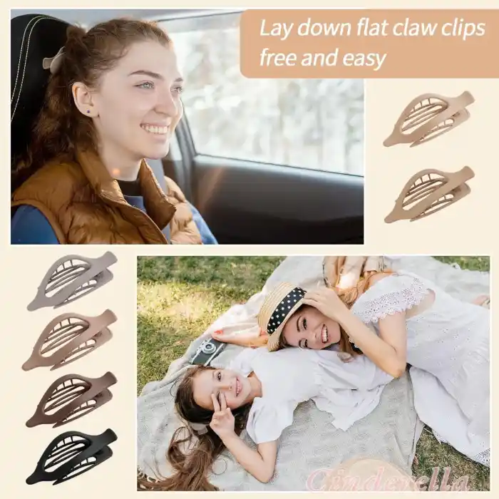 Fransız Stil Balık Sırtı Kadın Saç Topuz Tokası Kahve - Güçlü Tutan Kavisli Klips Pens Toka