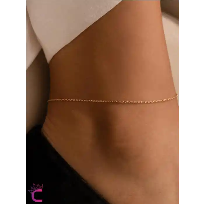 Gold Kadın Paslanmaz Çelik İtalyan Zincir Halhal Seti - Zarif Ayarlanabilir Ayak Bileği Plaj Takısı