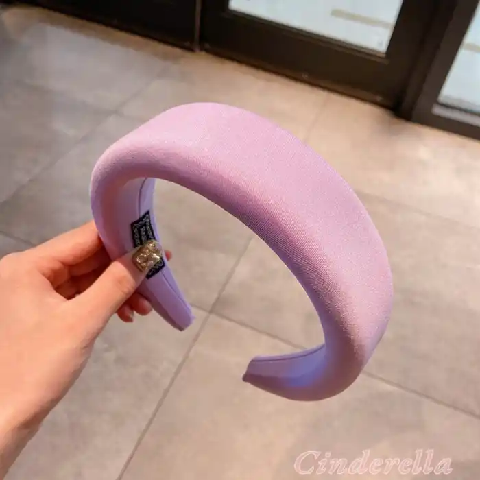 Handmade Yumuşak Dolgulu Esnek Kadın Taç - Mor Saç Tacı