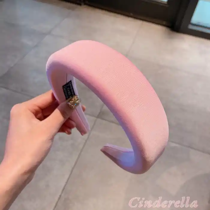 Handmade Yumuşak Dolgulu Esnek Kadın Taç - Pembe Saç Tacı