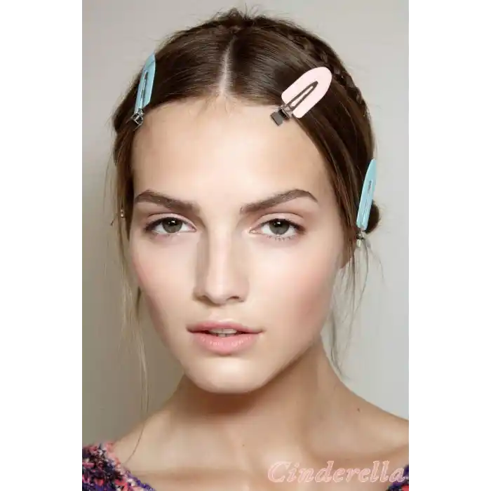 İz Yapmayan 2li Saç Makyaj Cilt Bakımı Klips Toka Seti Beyaz - Kadın Kuaför Pens Saç Tokası