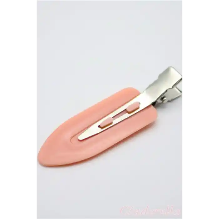 İz Yapmayan 2li Saç Makyaj Cilt Bakımı Klips Toka Seti Somon - Kadın Kuaför Pens Saç Tokası