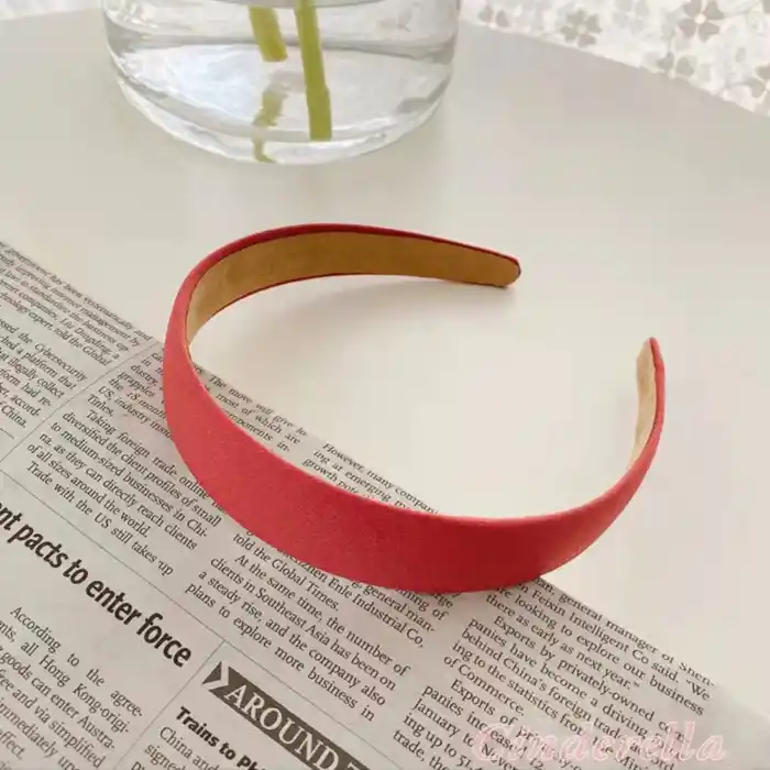 Kadın Hafif Esnek Taç Saç Bandı Kırmızı Model-4