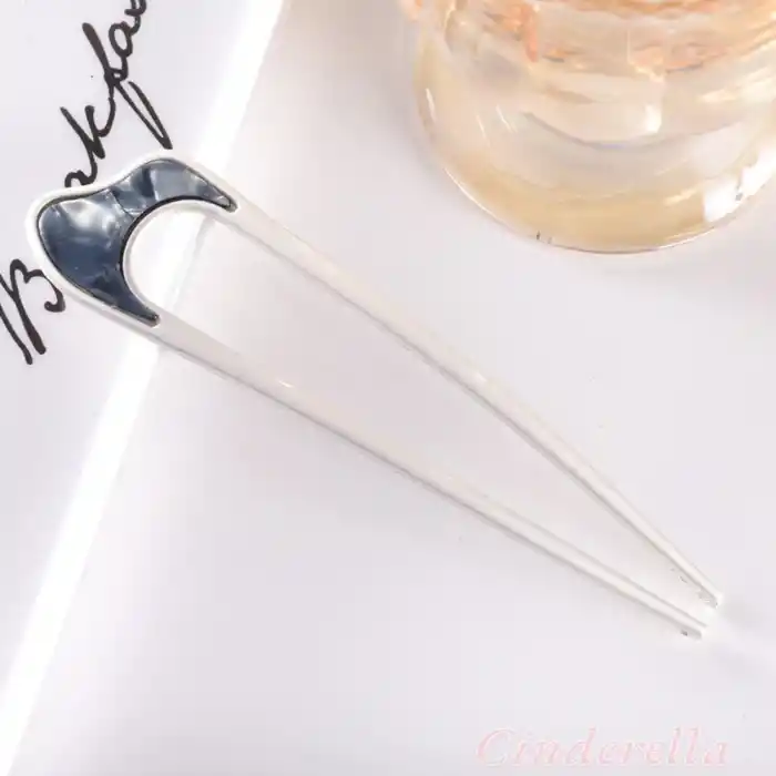 Kıvrımlı Metal Topuz Tokası Model-10 - Çubuk Saç Tokası - Saç Çubuğu