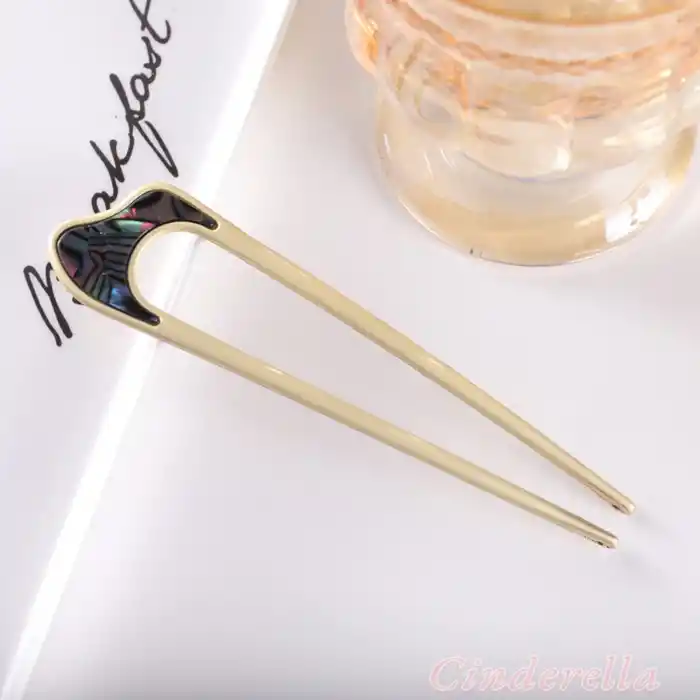 Kıvrımlı Metal Topuz Tokası Model-5 - Çubuk Saç Tokası - Saç Çubuğu