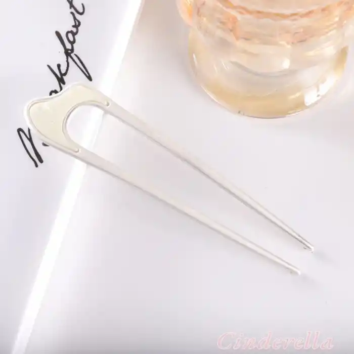 Kıvrımlı Metal Topuz Tokası Model-6 - Çubuk Saç Tokası - Saç Çubuğu