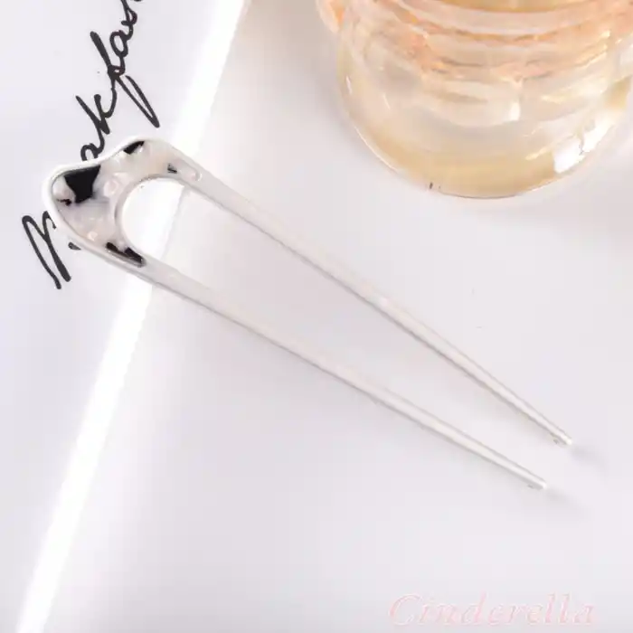 Kıvrımlı Metal Topuz Tokası Model-7 - Çubuk Saç Tokası - Saç Çubuğu