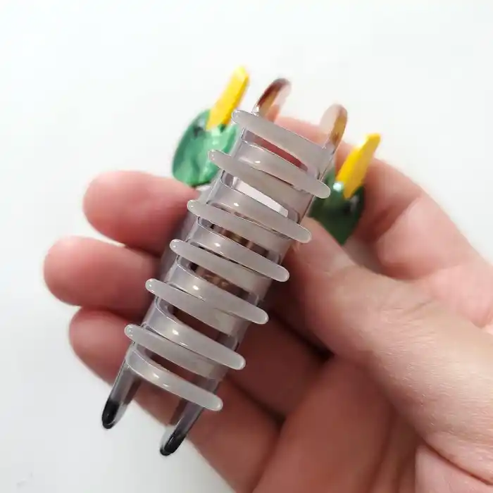 Mandalina Ördeği Model Lüks Asetat Kemik Mandal Toka 8cm - Yazlık Deniz Kadın Mandallı Saç Tokası