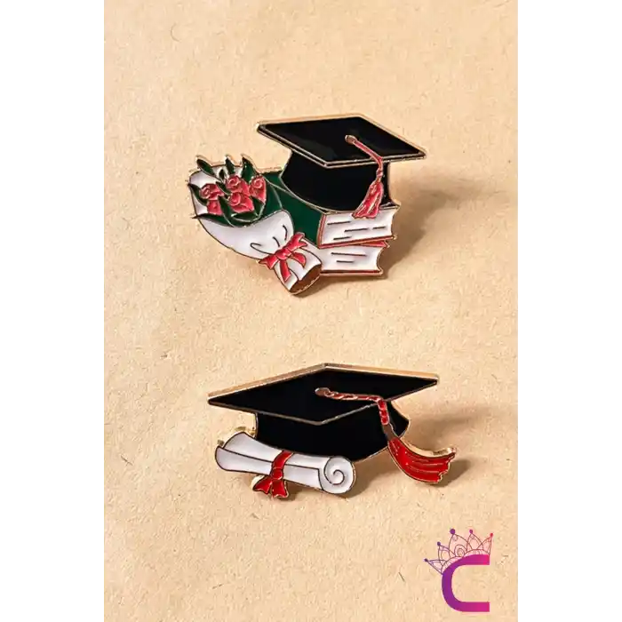 Mezuniyet Kepi Diploma Tasarım Yaka Rozeti Broş - Arkadaşa Hediyelik Mezuniyet Elbisesi Yaka İğnesi
