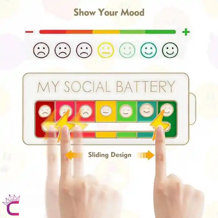 My Social Battery Hareketli Rozet Pin Broş Siyah - Arkadaşa Hediyelik Çanta Ceket Yaka Rozeti İğnesi