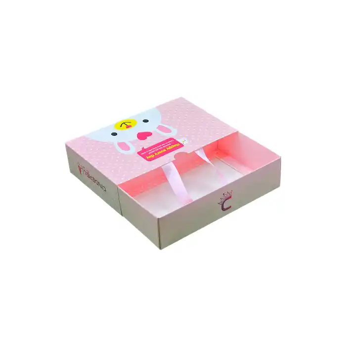 Özel Tasarım Sevimli Pembe Hediye Kutusu 12x18cm - Saten Kulplu Boş Çanta Hediyelik Toka Kutusu