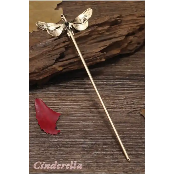 Peri Butterfly Tasarım Boho Metal Topuz Tokası 17cm - Yeni Trend Çubuk Toka Saç Topuz Çubuğu