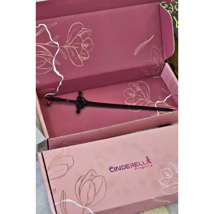 Sevgililer Günü Özel Hediyelik Taşlı Siyah Kılıç Topuz Tokası Arkadaşa Sevgiliye Doğum Günü Hediyesi