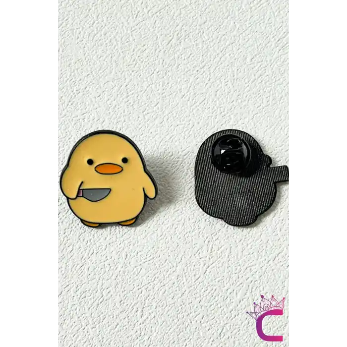Karikatür Ördek Tasarım Rozet Pin Broş - Hediyelik Okul Sırt Çantası Şapka Ceket Yaka İğnesi Broşu
