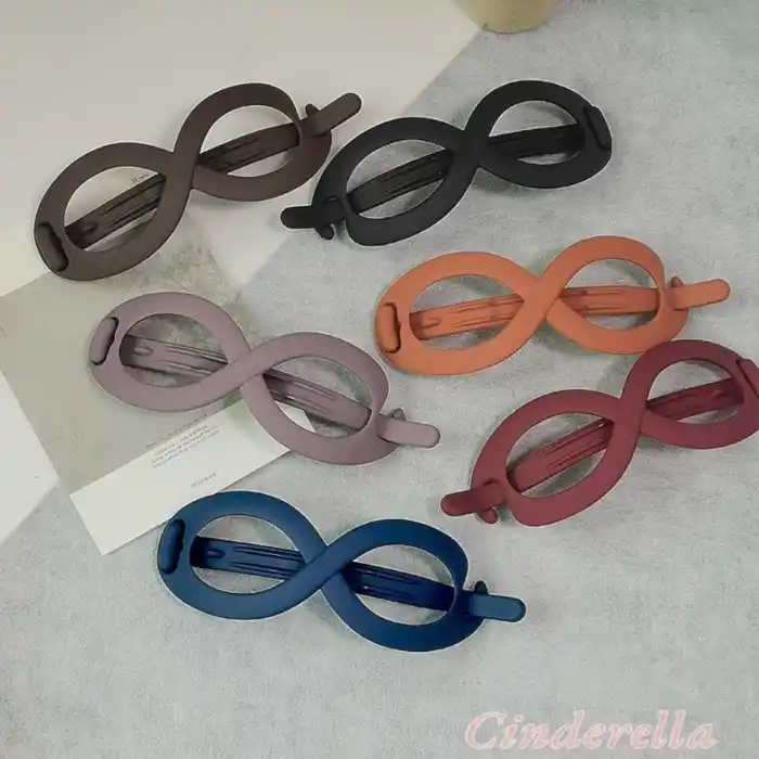 Sonsuz Şekilli Kadın Bahar Saç Tokası Turuncu - Sade ve Şık Klipsli Saç Topuz Tokası