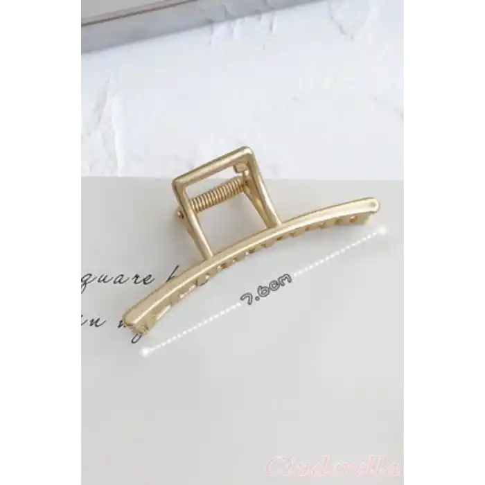 Yay Model Kadın Gold Metal Mandal Toka - Orta Boy Sıkı Toplayan Lüks Mandal Saç Tokası