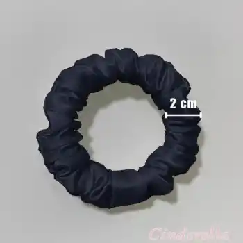 %100 Saf Dut İpek Kadın Scrunchie Saç Tokası Lacivert - Yumuşak Rahat Uyku için Simit Lastikli Toka