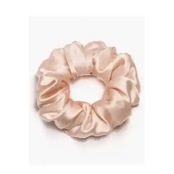 %100 Saf Dut İpek Kadın Scrunchie Saç Tokası Pembe - Yumuşak Rahat Uyku için Simit Lastikli Toka