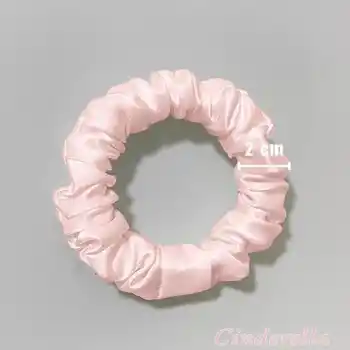 %100 Saf Dut İpek Kadın Scrunchie Saç Tokası Pembe - Yumuşak Rahat Uyku için Simit Lastikli Toka