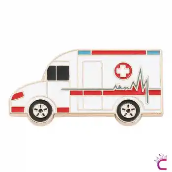 112 Ambulans Pin Broş - Sağlıkçı Hemşire Doktor Kıyafet Elbise Ceket Yaka İğnesi Rozeti Meslek Broşu
