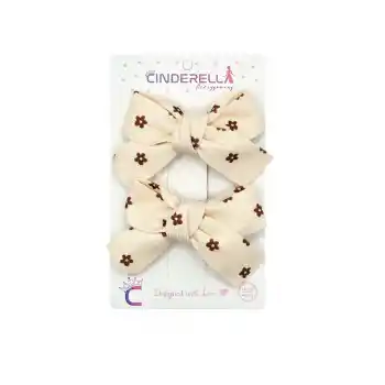 2li Soft Bej Kahve Tonlu Kız Çocuk Fiyonk Toka Seti - Tarz Fiyonklu Kurdele Pens Bebek Saç Tokası