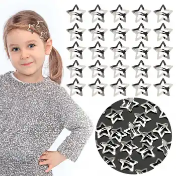 25li Yıldız Çıt Çıt Toka Y2k Star Style - Yıldızlı Çıtçıt Toka Nikel Kaplama