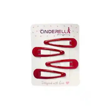 4lü Model Çıt Çıt Toka Seti Kırmızı 5 cm - Günlük Kullanım Çıtçıt Toka Yan Saç Tokası