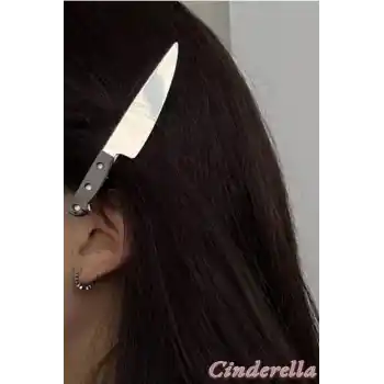 Aşçı Şef Bıçağı Tasarım Yaratıcı Pens Saç Tokası - Gothic ve Anime Saç Tokası