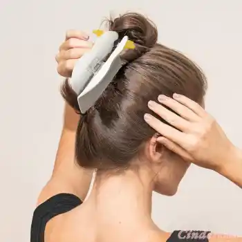 Beyaz Papağan Model Lüks Asetat Kemik Büyük Mandal Toka 13cm - Sıkı Tutan Kalın Gür Topuz Saç Tokası