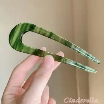 France Handmade Topuz Tokası 13cm - Lüks Kemik Saç Topuz Çubuğu - Yeni Sezon Çubuk Toka (Model-5)